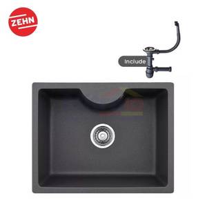 Zehn+ Wastafel Cuci Piring Granite Satu Kolom 8358 HB104 58x45x21 Cm Abu