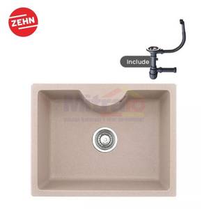 Zehn+ Wastafel Cuci Piring Granite Satu Kolom 8358 HB104 58x45x21 Cm Pink