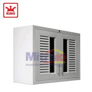 King Lemari Kabinet Atas Dapur Dua Pintu CU-GK-2NU-IR 89.5X69.5X35 Cm Putih