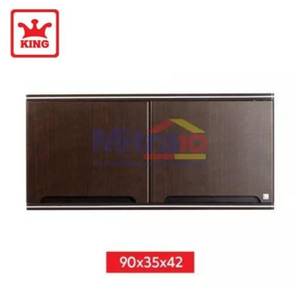 King Lemari Kabinet Atas Dapur Dua Pintu 1E-CU-PKHC 90x35x42 Cm Coklat